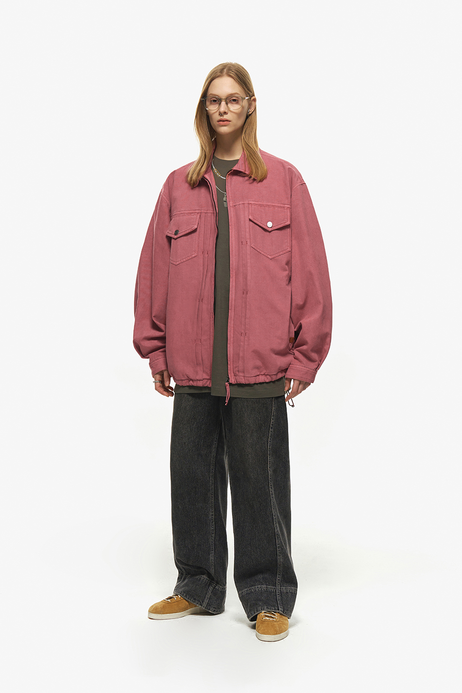 [예약주문] Colour dyed work jacket_Burgundy