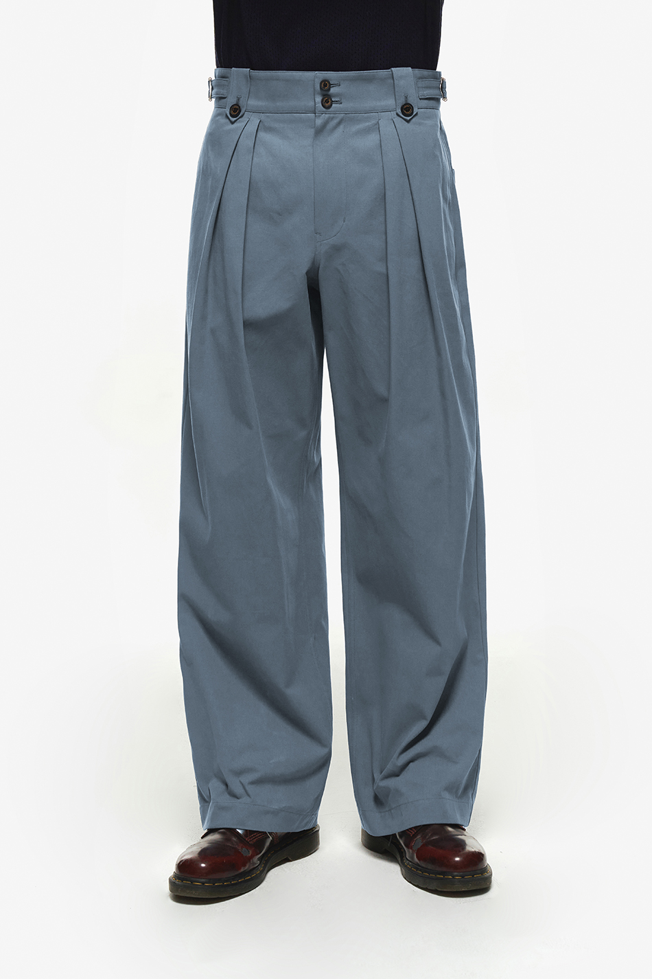 Side dart chino trousers_Cool Grey