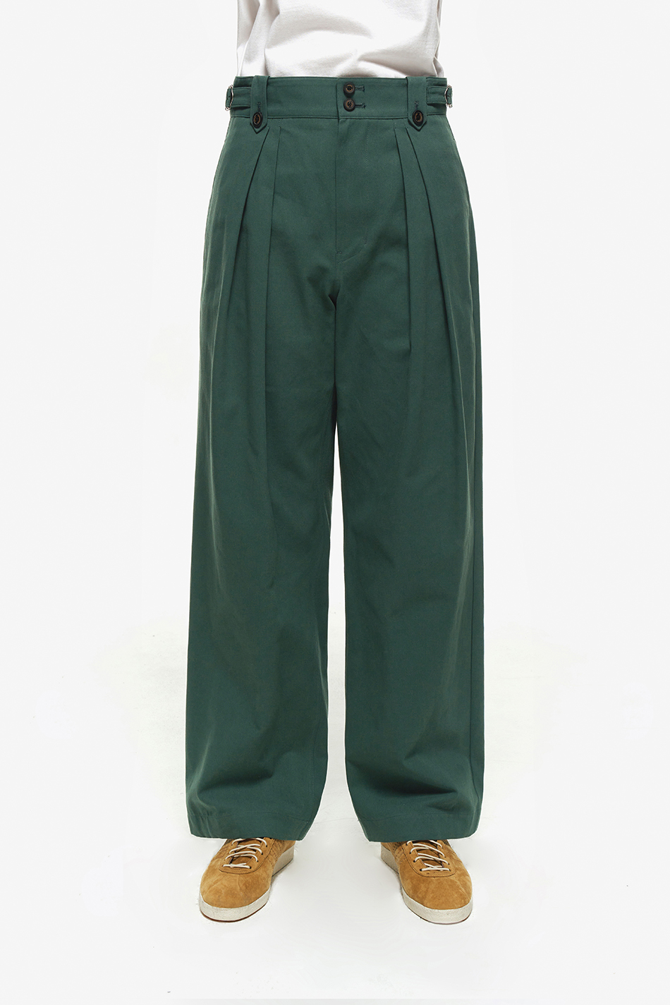 Side dart chino trousers_Green